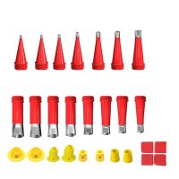 27Pcs Stainless Steel Caulk Nozzle Applicator with Base Caulking Finisher Sealant Finishing Tool Kitchen Sink Joint