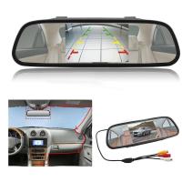 800 * 480 Car Rear View Mirror Monitor For Parking Reverse Camera 5 Inch TFT LCD