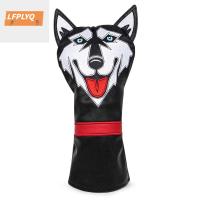 LFPLYQ อุปกรณ์เสริม Husky สำหรับคนขับ Fairway หนัง PU สำหรับฝาครอบหัวไฮบริดฝาครอบพัตเตอร์กอล์ฟกอล์ฟอุปกรณ์กอล์ฟปลอกสวมหัวไม้พัตเตอร์ฮัสกี้ซองครอบหัวพัดเตอร์กอล์ฟสุนัขซองหุ้มหัวไม้กอล์ฟกอล์ฟคลับ