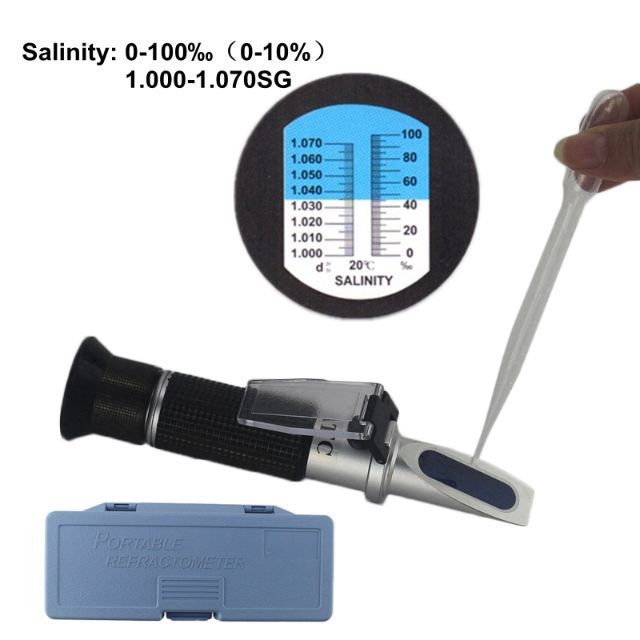 ส่งไว-พร้อมส่ง-เครี่องวัดความเค็ม-วัดเกลือ-ในอาหาร-ของเหลว-แบบส่งกล้อง-meter-salinity-measuring-refractive