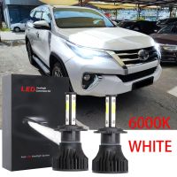 New หลอดไฟหน้ารถยนต์ LED 6000K ฮาโลเจน สีขาว แบบเปลี่ยน สําหรับ TOYOTA FORTUNER 2016 2017 2018 2019 2020 1 คู่