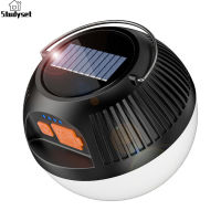 Studyset IN stock Portable Solar Led Camping Lantern Multifunctional Type-c Rechargeable Outdoor Tent Lights For Hiking Survival