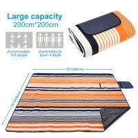 2m Picnic Blankets Waterproof Foldable Camping Mat Outdoor Extra Large for Beach Park Outside Sand Free  Easy Carry Sleeping Pads