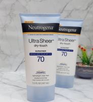 NEUTROGENA Ultra Sheer Dry-Touch Sunscreen SPF 70 147ml Value Pack นูโทรจีน่า ครีมกันแดด โลชั่นกันแดด