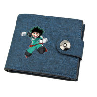 My Hero Academia Men Short Bifold Wallets Anime Snap Wallets Student Coin Purses