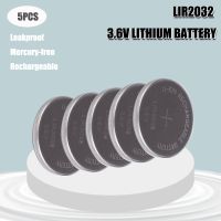 【Big savings】 5ชิ้น3.6โวลต์ LIR2032 Lir 2032ลิเธียมไอออนแบบชาร์จ40มิลลิแอมป์ชั่วโมง Li-Ion ปุ่มเซลล์แทนที่สำหรับ CR2032 CR 2032