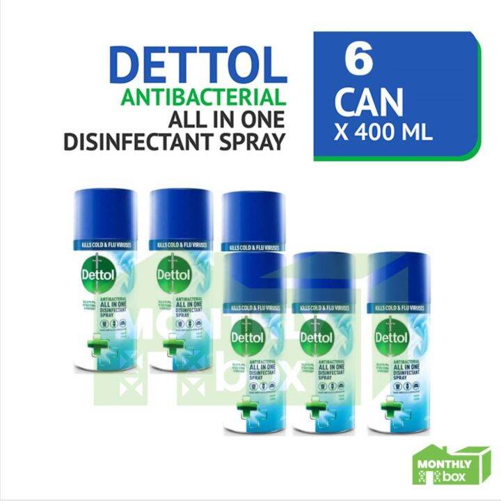 6 X Dettol All In One Disinfectant Spray Kills 400 Ml Lazada Singapore 9217