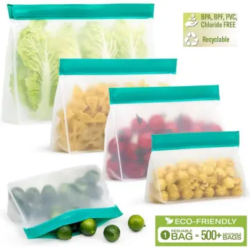 4-10Pcs/Set Stand Up Food Storage Bag Reusable Freezer Sandwich