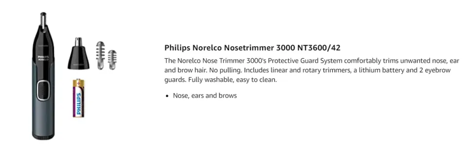 Nose trimmer 3000 Nose trimmer 3000 NT3600/42