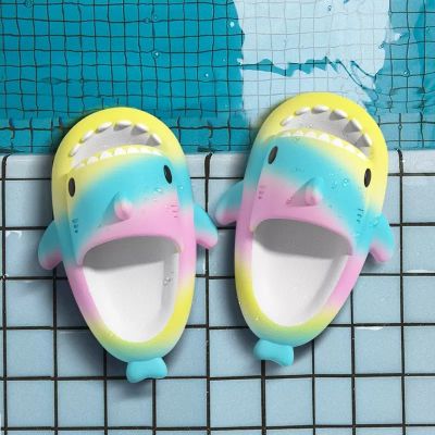 【CC】℗◐❀  Slippers Men EVA Slides Boys Outdoor Fashion Flip Flops Kids Cartoon Sandals Beach Shoes