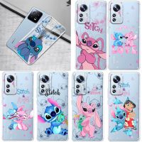 Stitch Lilo Angel For Xiaomi Mi 13 12 11 10 11T 10T 9T 9 8 Note 10 Ultra Pro Lite Silicone Transparent Phone Case Coque Capa