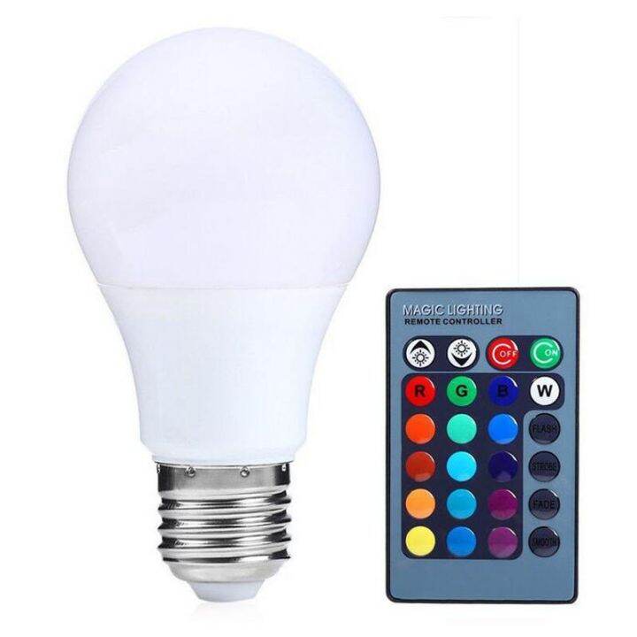 worth-buy-โคมไฟหลอดไฟแสงสว่าง-led-พลังงานสูงสี-e27แบบ-rgb-5w-9w-30w-220v-led-rgbw-หลอดไฟลูกโลกขนาดเล็กที่มีสีสันพร้อมรีโมทควบคุมระยะไกลหลอดไฟ