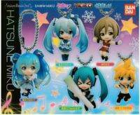 Hatsune 5 Q Version Hatsune Base Plate Snow Hatsune/Kagamine Ring/Support Patrol Keychain B67 【AUG】