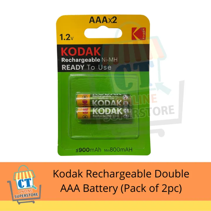 Kodak Rechargeable Double AAA Battery (Pack of 2) Lazada PH