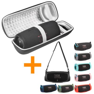 ZOPRORE EVA Hard Case Outdoor Travel Carrying Zipper Storage Bag + Soft Silicone Case Cover for JBL Charge 5 Bluetooth Speaker