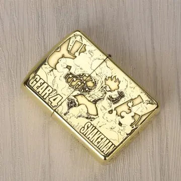 One Piece Wanted Luffy Engraved Gold Lighter Zippo – Anime Lighters