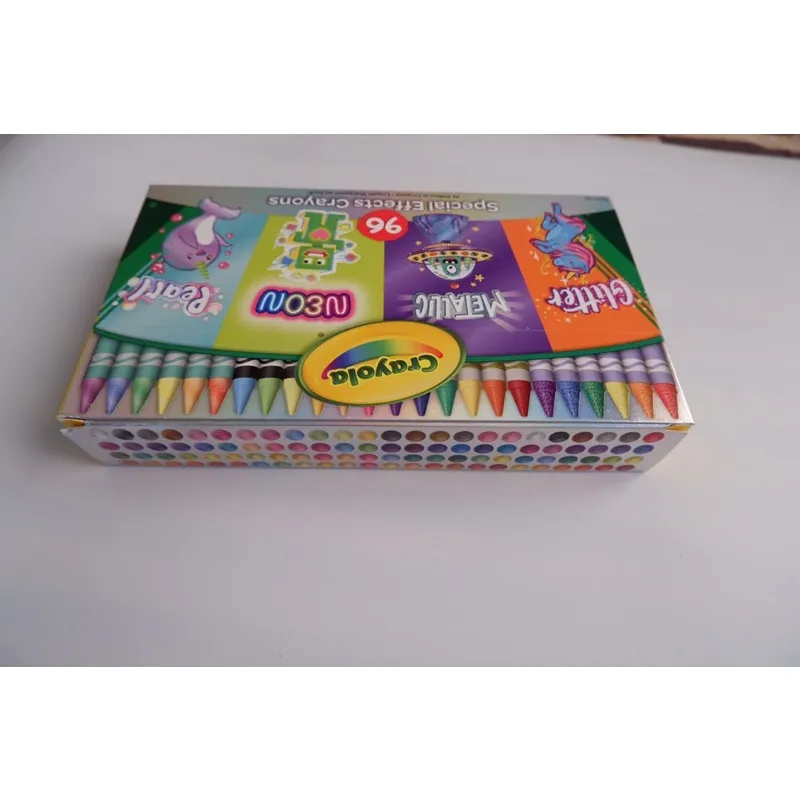 96 Neon, Metallic, Pearlescent & Glitter Crayons