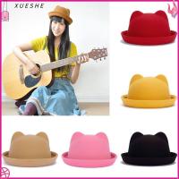 XUESHE นุ่ม ใหม่ สีทึบ หมวกแบบเป็นทางการ ผู้หญิง เด็กผู้หญิง หมวกพ่อแม่ลูก น่ารัก ผ้าขนสัตว์ ฤดูหนาว