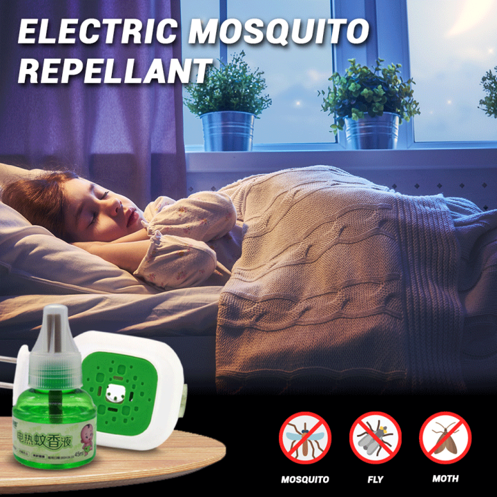 Electric Mosquito Coil Liquid Repellant Odorless Gentle Non Toxic For