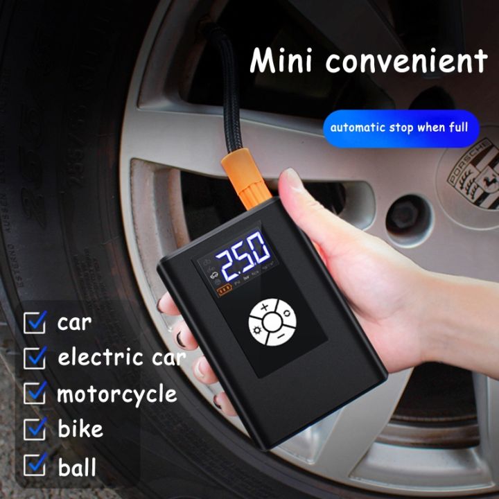 ปั๊มลูกบอลไฟฟ้าไฟฟ้าไร้สายยางรถยนต์ปั๊มมือถือชาร์จได้12v-ปั๊มที่ชาร์จไฟฟ้า-usb-สำหรับจักรยาน
