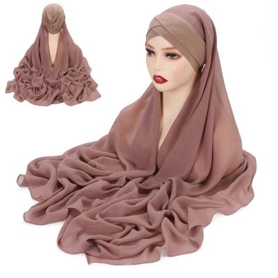 【CW】 Instant Hijabs Hijab Scarf With Jersey Inner Caps Underscarf Bonnet Brand Design Muslim Headwrap