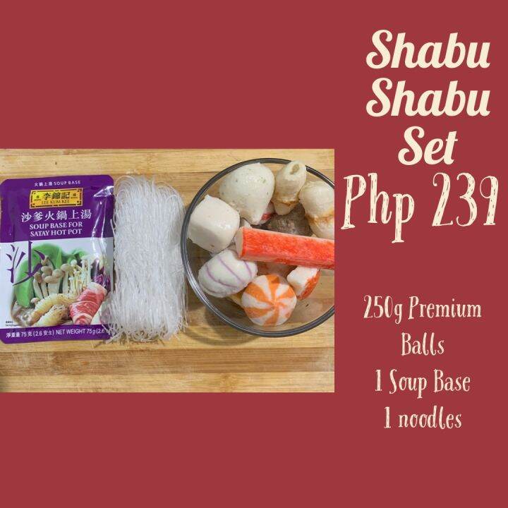 Shabu Shabu Set with Premium Taiwan Balls, Vermicelli, Lee Kum Kee