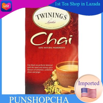 ชาทไวนิงส์​ Twinings​ Chai Tea, 25 Tea Bags​ ชาสมุนไพร​ ชาเพื่อสุขภาพ