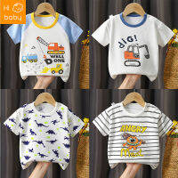 Childrens Short-Sleeved Cotton Summer Boys T-shirt Baby Cartoon Girls Short-Sleeved Korean Style Tops Childrens Clothing