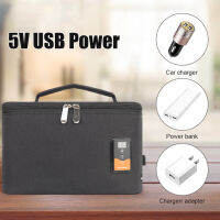 5V USB Power Universal เครื่องทำอาหารกระเป๋าอุ่นกล่องอาหารกลางวันแบบพกพาเครื่องทำความร้อนกระเป๋าเดินทางไฟฟ้าความร้อนกระเป๋ากันน้ำ Thermal Bag