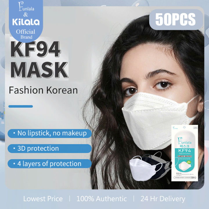 KIlala KF94 mask original 50 pcs Facemask Korean Style Washable FDA
