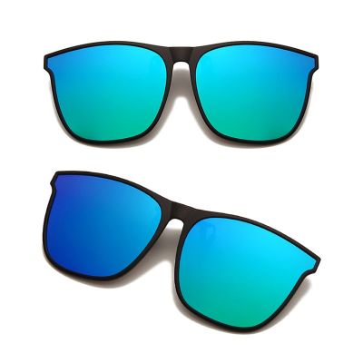 Polarized Clip On Sunglasses Men Photochromic Car Driver Goggles Night Vision Glasses Anti Glare Vintage Square Glasses Oculos Goggles