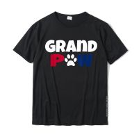 Grand Paw T-Shirt Dog Lover 4th Of July Grandpa Dog Shirt Summer Tops Shirts Cotton Male Top T-Shirts Summer Funny