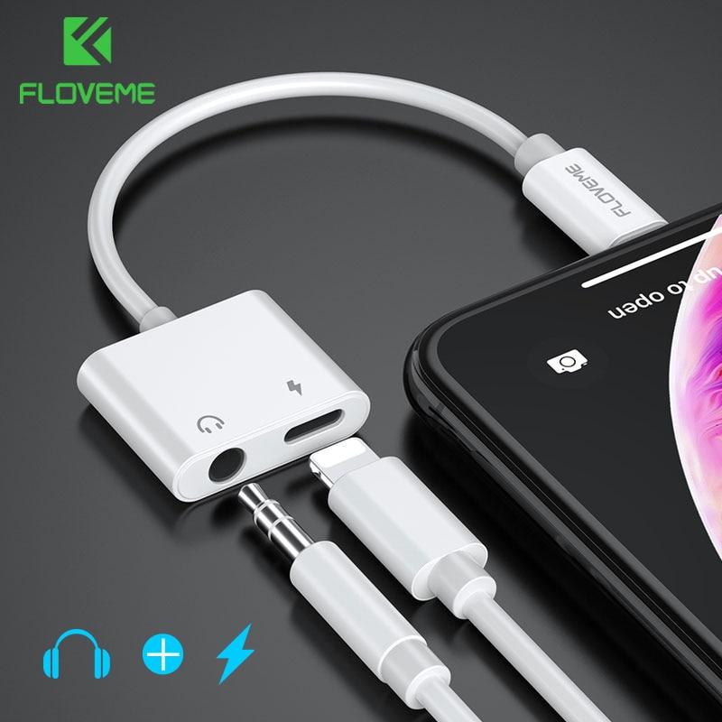 Headphone Adapter Jack Dongle Adapter to 3.5mm Converter Car Charge Accessories for iPhone 8/8Plus/X/XS/XS MAX/XR/7/7 Plus /11 with 2 in 1 Earphone Splitter Adaptor Cable & Audio Connector 