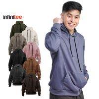 เสื้อแจ็กเก็ตมีฮู้ด Infinitee สำหรับผู้ชายผู้หญิงห้างสรรพสินค้าเสื้อกันหนาวสีพื้นเสื้อแขนยาวบุรุษเสื้อกีฬาแบบสวมศีรษะ