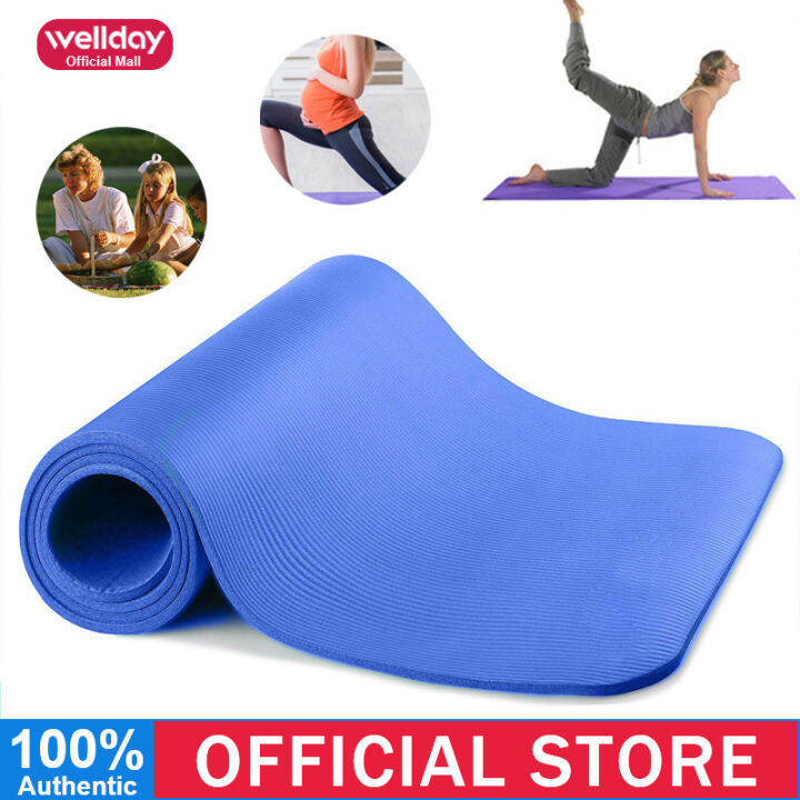 Wellday 173X61 Thickening Yoga Mats For Workout Men Women Fitness Non ...