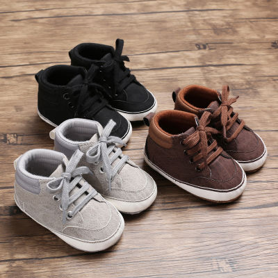 ใหม่รองเท้ารองเท้าเด็กเด็กผู้ชายทารกแรกเกิดเดินสบาย,รองเท้าเด็กรองเท้าเด็กระบายอากาศพื้นรองเท้าทำจากผ้าฝ้าย PU สำหรับคลาน