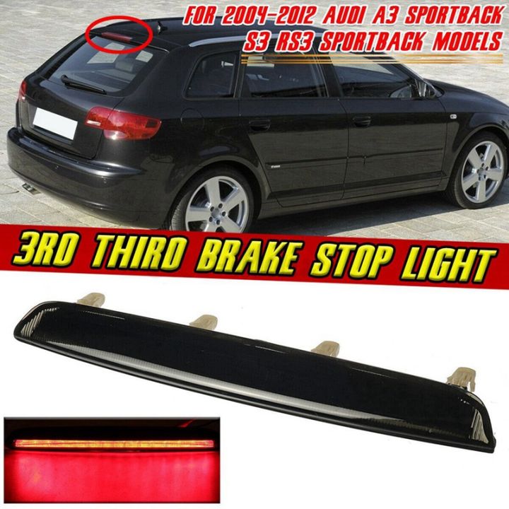 1 PCS High Mounted Brake Light Third Brake Light Brake Light Tail Light Black 8P4945097C Car Accessories Automotive For Audi A3 S3 RS3 2004-2012