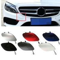 1pc Front Bumper Tow Eye Hook Cover Access Hole Traction Haul Trailer Cap For Benz W205 C180 C200 C260 C63AMG 2015-2016