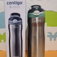 Sedotan Stainless Steel Contigo ถ้วยเก็บอุณหภูมิถ้วยเก็บอุณหภูมิกีฬาความจุขนาดใหญ่ของอเมริกา