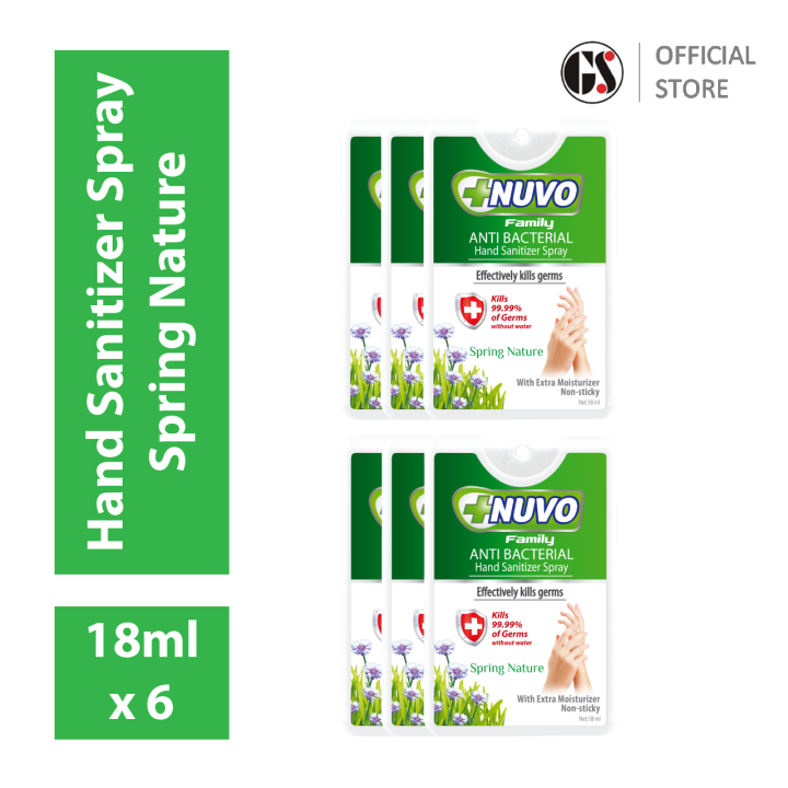 NUVO Hand Sanitizer Spray Spring Nature 18ml x 6 Lazada