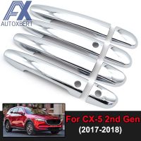 Newprodectscoming Car Styling Chrome Outer Door Handle Cover Catch Trim Smart Keyless Entry Molding Decoration For Mazda Cx 5 Cx5 KF 2017 2018