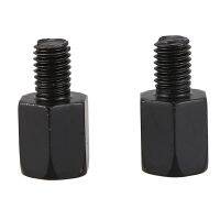 2 PCS motorcycle MIRROR ADAPTORS CONVERTS CLOCKWISE 8MM TO 10MM BLACK