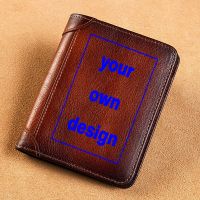 ZZOOI Custom Your OWN Design Picture Cover High Quality Genuine Leather Wallet  DIY Standard Purse