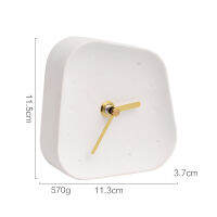 Nordic Home Decoration Accessories Geometry Shaped Cement Table Clock Desktop Decoration Mute Concrete Small Desk Clock