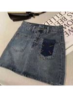 【CW】 Y2k Waist Denim Skirts With 2023 Fashion A Skirt Korean Ins Female