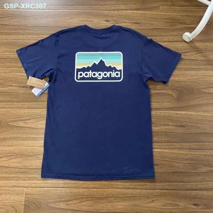 จุด-patagonia-patagonia-patagonia-เสื้อยืดพิมพ์ลายผู้ชายลายยอดคลาสสิก