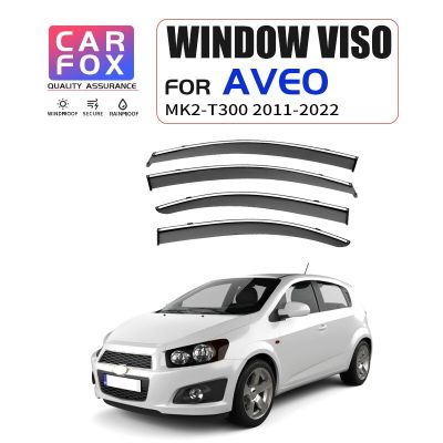 สำหรับที่บังแดดหน้าต่าง AVEO คิ้วกระจกรถด้านข้างที่กันสภาพอากาศที่บังแดดหน้ารถยนต์อุปกรณ์เสริมรถยนต์ที่กันสภาพอากาศ