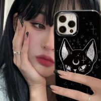 เคส iphone มัส Niche dark Luna cat เหมาะสำหรับ iPhone13promax Apple 14 mobile phone case 12 cool 8plus female x