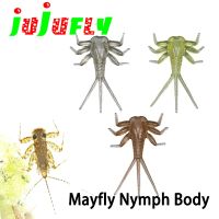 【hot】▪ↂ Hot fly tying realistic mayfly nymph rubber bodies materials 20pcs set artificial trout insect lure bait