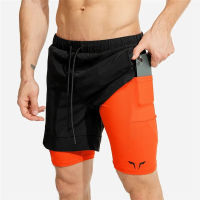 2022 NEW mens sports shorts 2 in 1 Running shorts mens double layer breathable fitness bodybuilding training short pants Men